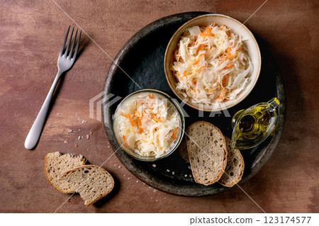 Traditional appetizer sauerkraut cabbage Traditional appetizer sauerkraut cabbage 123174577