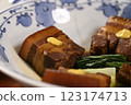 Well-cooked pork belly 123174713