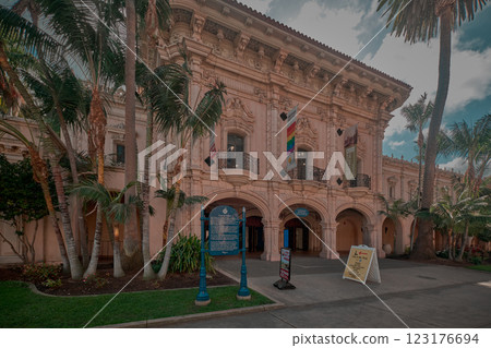 The San Diego history center is a museum in Balboa Park in San Diego, California, dedicated to the history of San Diego. The San Diego history center is a museum in Balboa Park in San Diego, California, dedicated to the history of San Diego. 123176694