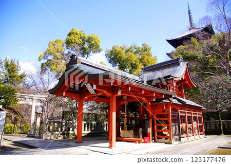 Kyoto Prefecture, Toji Temple, Yashima Shrine, Yashima Shrine, Kujo-cho, Minami-ku, Kyoto City, February 2022 123177476