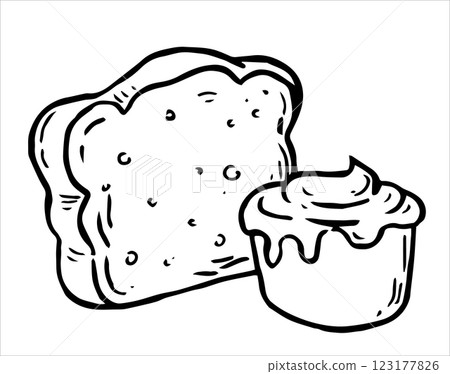 homemade sandwich. vector illustration in doodle style homemade sandwich. vector illustration in doodle style 123177826
