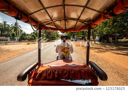 Image of traveling in Southeast Asia by tuk-tuk Cambodia Image of traveling in Southeast Asia by tuk-tuk Cambodia 123178025
