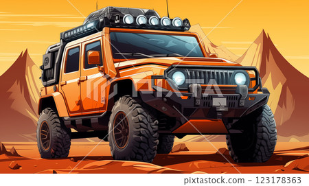 Off-road vehicle illustration Off-road vehicle illustration 123178363