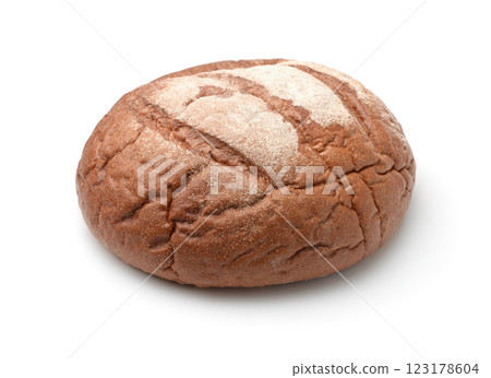 Round loaf of rye bread Round loaf of rye bread 123178604