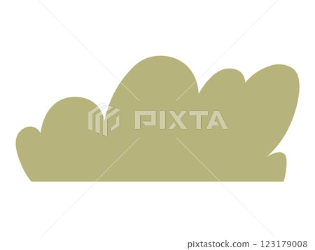 Simplified cloud in light green against a white background with clean lines. Ideal for weather, nature, minimalism, children s books, and graphic design. Simple shapes, vector style 123179008