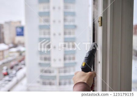 Efficient Steam Cleaning of Windows Utilizing Specialized Professional Equipment and Tools Efficient Steam Cleaning of Windows Utilizing Specialized Professional Equipment and Tools 123179135