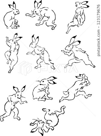 Rabbit from Choju Jinbutsu Giga Rabbit from Choju Jinbutsu Giga 123179676