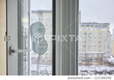 Introducing an Innovative Window Cleaning Gadget Designed Specifically for Urban Living Spaces 123180290