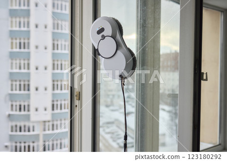 Introducing an Innovative Window Cleaning Gadget Designed Specifically for Urban Living Spaces 123180292