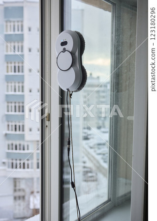 Introducing an Innovative Window Cleaning Gadget Designed Specifically for Urban Living Spaces 123180296