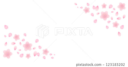 Spring cherry blossoms in full bloom, soft and cute frame background material, flowers, new life, New Year's material, New Year, March, April, vector for admission to school Spring cherry blossoms in full bloom, soft and cute frame background material, flowers, new life, New Year's material, New Year, March, April, vector for admission to school 123183202