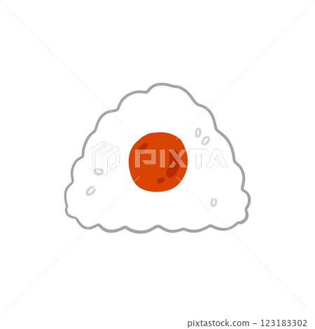 A Japanese umeboshi rice ball. 123183302