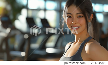 Woman training in the gym 123183586