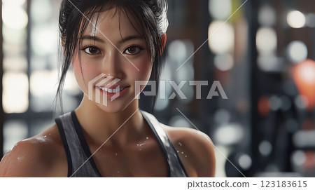 Woman training in the gym 123183615