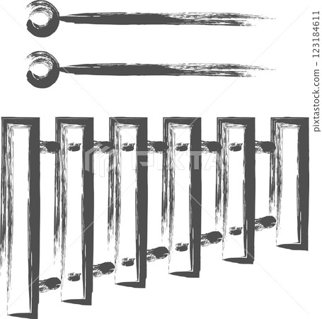 A single illustration of a musical instrument: Xylophone 123184611