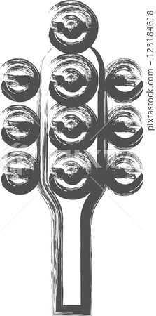 一幅樂器插畫：雪橇鈴 123184618