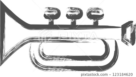 一幅樂器的插圖：小號 123184620