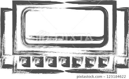 樂器的單幅插畫：口琴 123184622