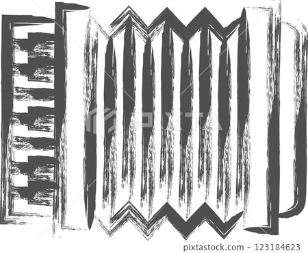 Single illustration of musical instruments: Accordion 123184623