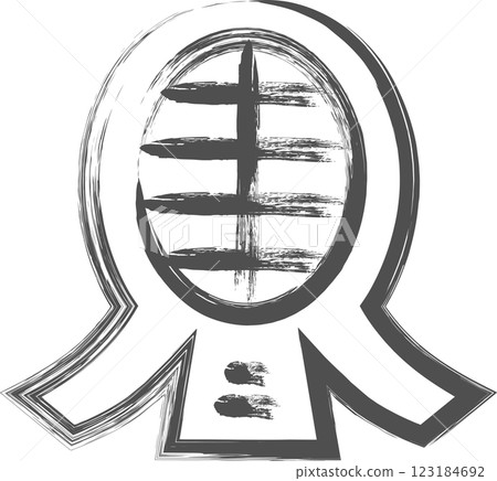 Sports-related brush-drawn single illustrations: Protective gear 123184692