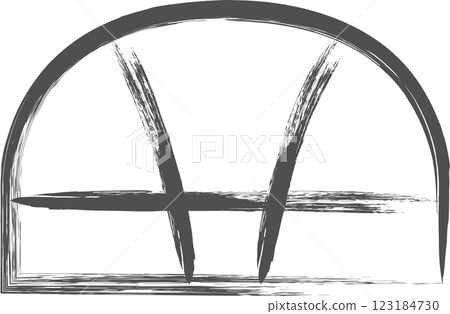 Sports-related brush-drawn illustrations: Swimming caps Sports-related brush-drawn illustrations: Swimming caps 123184730