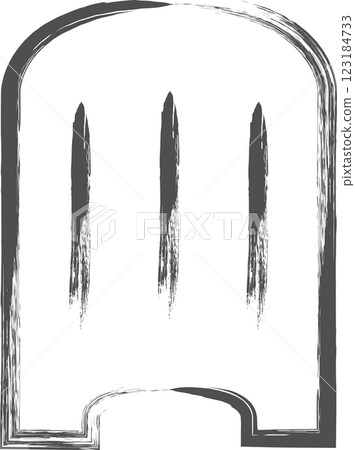 Sports-related brush-drawn single illustration: Kickboard Sports-related brush-drawn single illustration: Kickboard 123184733