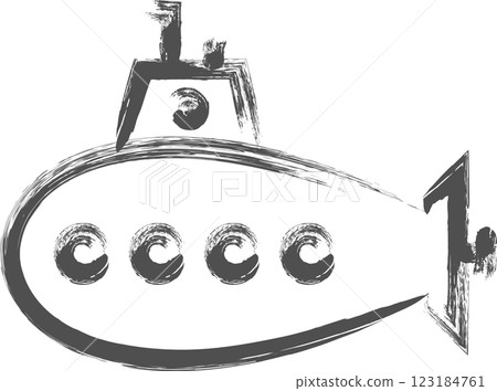A single illustration of a vehicle: Submarine 123184761