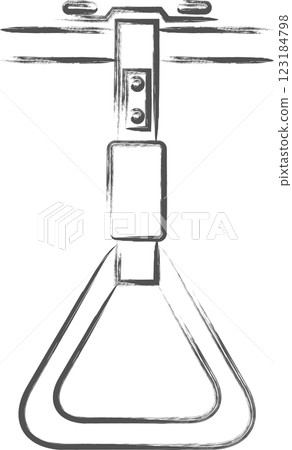 Station-related hand-drawn illustrations: Handrails Station-related hand-drawn illustrations: Handrails 123184798