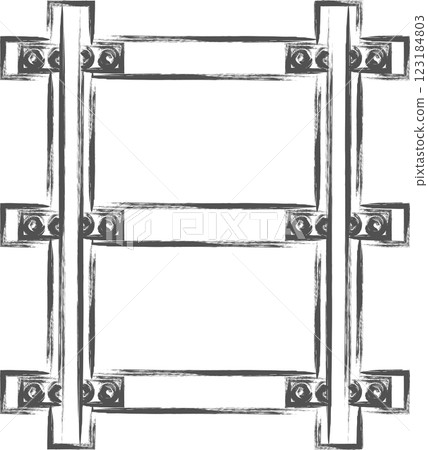 車站相關毛筆畫插畫-線條 123184803
