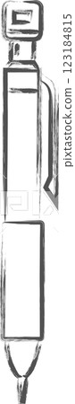Stationery-related brush illustrations: mechanical pencil Stationery-related brush illustrations: mechanical pencil 123184815