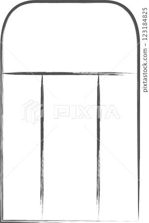 文具相關的毛筆畫插畫:橡皮擦 文具相關的毛筆畫插畫:橡皮擦 123184825