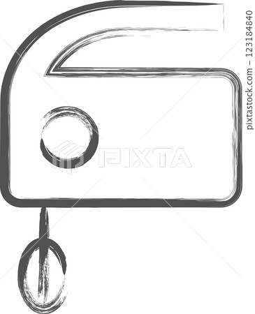 日常用品的手繪插畫：攪拌器 123184840