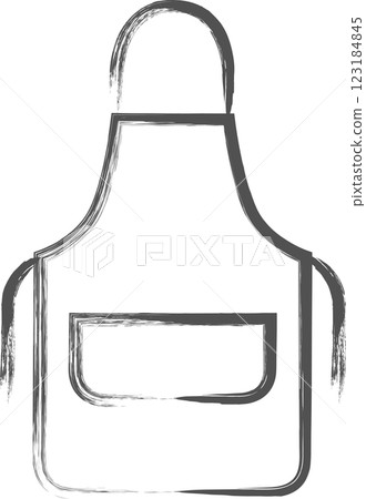 生活用品手繪插畫：圍裙 123184845