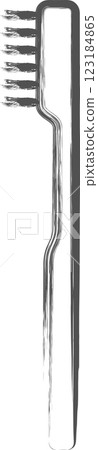 Brush-drawn illustrations of everyday items: Toothbrushes 123184865
