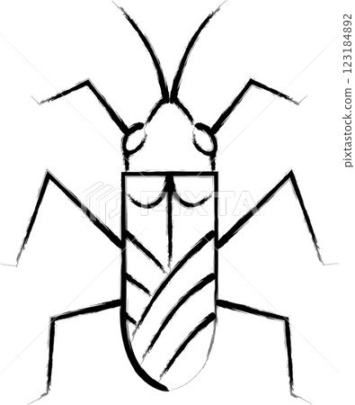 毛筆寫迷你昆蟲插畫圖示水黽 毛筆寫迷你昆蟲插畫圖示水黽 123184892