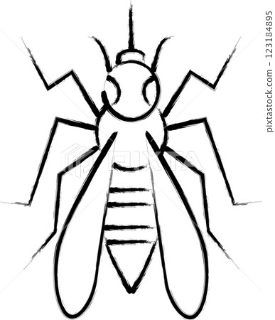 毛筆寫的迷你昆蟲圖圖示蚊子 毛筆寫的迷你昆蟲圖圖示蚊子 123184895