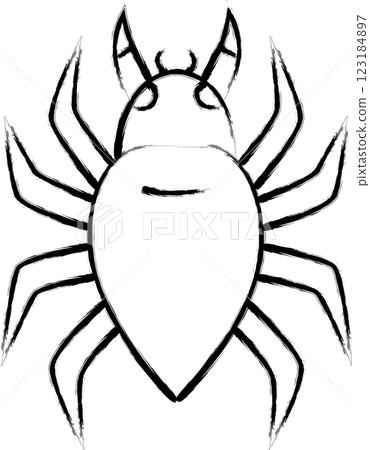 毛筆寫迷你昆蟲插畫圖示蟎 毛筆寫迷你昆蟲插畫圖示蟎 123184897