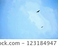 Birds flying in the sky 123184947