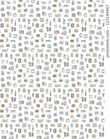 Wallpaper illustrations related to disaster prevention goods 123184967