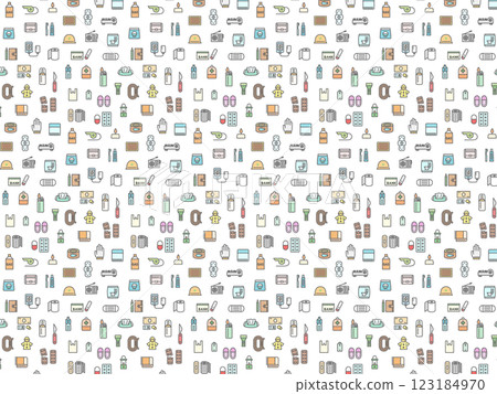 Wallpaper illustrations related to disaster prevention goods 123184970