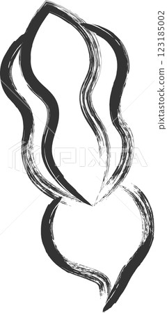Brush-drawn vegetable icon: Turnip 123185002