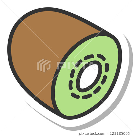 Sticker fruit single icon kiwi 123185005
