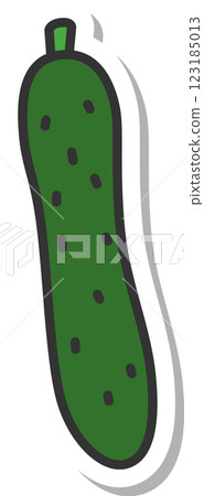 Sticker vegetable single icon: Cucumber Sticker vegetable single icon: Cucumber 123185013