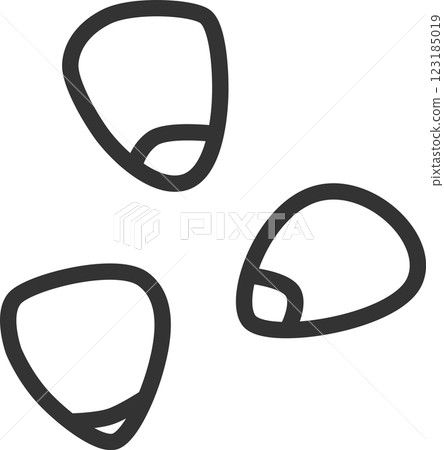 Line drawing vegetable single icon: Corn 123185019