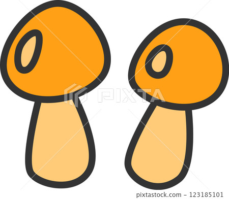 Colored mushrooms single icon Nameko 123185101
