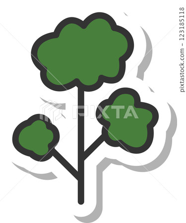 Sticker vegetable icon: Parsley 123185118