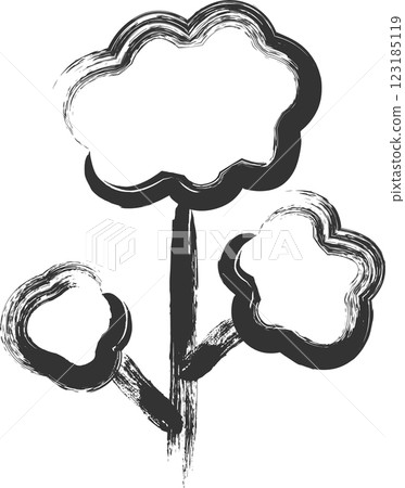 Brush-drawn vegetable icon: Parsley 123185119
