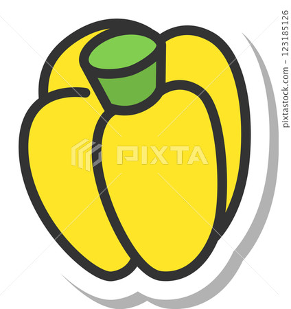 貼紙蔬菜單一圖示：辣椒粉 123185126