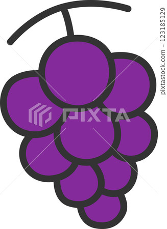 彩色水果單一圖示：葡萄 123185129