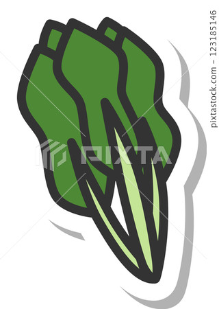 貼紙蔬菜單一圖示:菠菜 貼紙蔬菜單一圖示:菠菜 123185146